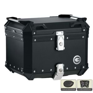 Coocase Alüminyum Arka Çanta 45L Metalik SİYAH